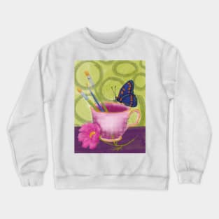 Butterfly Teacup Crewneck Sweatshirt